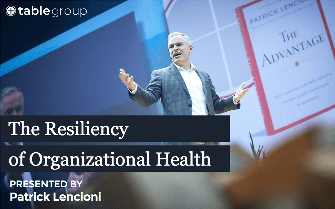 The Resiliency of Organizational Health